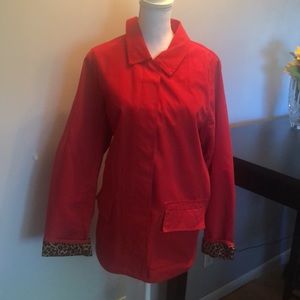 Dennis basso cheetah print button up jacket